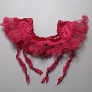 Pink Sheer Ruffle Sexy Princess Garter Belt Lingerie Skirt (XS) Victorias Secret